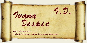 Ivana Despić vizit kartica